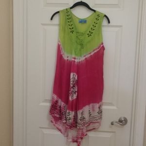 Green and pink top/ dress